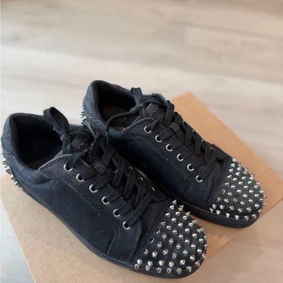Christian Louboutin Black Studded Sneakers